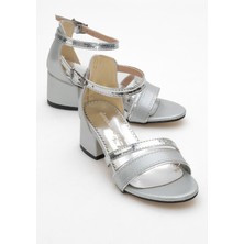 Çocuk Topuklu Sandalet Gümüş