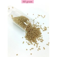 Dökme Cam Kum Boncuk (11/0) 2 mm - 60 Gram -  Altın - BNC059