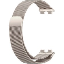 Huawei Band 8 / Band 9 / Band 10 Uyumlu Mıknatıslı Paslanmaz Metal Hasır Milano Kordon Kayış