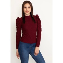 Prenses Kol Bluz Bordo W3125