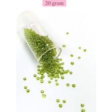 Dökme Cam Kum Boncuk (8/0) 3 mm - 20 Gram - Şeffaf Yeşil - BNC167