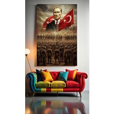 Özkacar Group Atatürk Portre Xvı Ev Duvar Salon Güzellik Salonu Ofis Dükkan Dekarasyon Kanvas Tablo