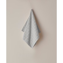 Chequer Pamuk Yüz Havlusu 50X80 cm Gri
