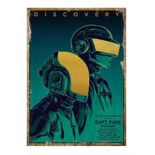 Bedeko Daft Punk Tasarım Mdf Tablo 25 cm x 35 cm