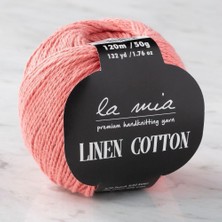 La Mia Linen Cotton Pembe El Örgü İpi - L198 - 33874