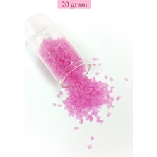 Kesme Cam Boncuk 2mm - 20 Gram - Şeffaf Mat Pembe -BNC329