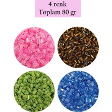 Kesme Cam Boncuk 2mm - 4 Renk - Toplam 80 Gram - BNC440