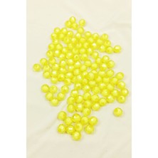 Dünya Boncuk Içten Boncuklu Bileklik Çanta Boncuğu 10 mm 50 gr Sarı - BNC464