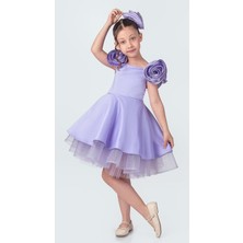 Fanari Krep Saten Gren Destekli Kız Abiye M00735