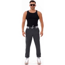 Erkek Koyu Antrasit Jogger Lastik Paça Eşofman Altı  Ck 203