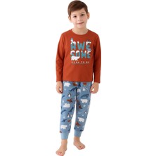 Rolypoly Erkek Çocuk Kiremit Pijama Takımı 3422-2