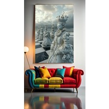 Özkacar Group Ütopik Satranc I Ev Duvar Salon Güzellik Salonu Ofis Dükkan Dekarasyon Kanvas Tablo