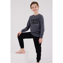 Rolypoly Erkek Çocuk Gri Pijama Takımı