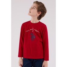 U.s. Polo Assn. Erkek Çocuk Uzun Kol Pijama Takım Kırmızı