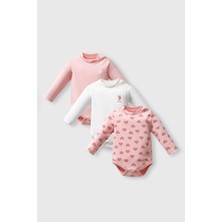 U.s. Polo Assn. Kız Bebek 3'lü Body Set Açık Pembe
