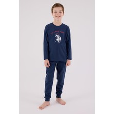 U.s. Polo Assn. Erkek Çocuk Uzun Kol Pijama Takım Koyu Indigo