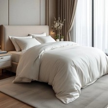 Odin 300 Tc Pamuk Saten King Size Nevresim Ekru