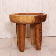 Mylamp Charm Doğal Teak Ağacı Sehpa 65X55 cm