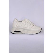 Pierre Cardin 54779 Yüksek Taban Deri Beyaz Kadın Günlük Ayakkabı
