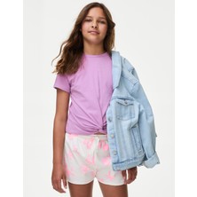 Marks & Spencer Büzgü Detaylı Kısa Kollu T-Shirt (6-16 Yaş)