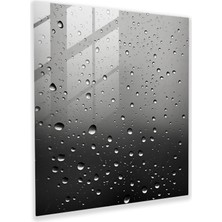 Popcas Yağmur Damlaları Cam Duvar Sanatı - Ev Dekorasyonu Pencere Panosu