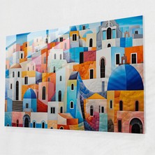 Popcas Santorini Cam Sanatı - Santorini Cam Duvar Sanatı Cam Sanatı Mimarlık