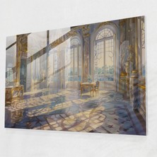 Popcas Rokoko Tarzında Boyama Cam Duvar Sanatı - Rokoko Tarzı Boyama Duvar Dekorasyonu Ev Dekorasyonu Cam Duvar Sanatı