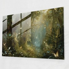Popcas Pre-Raphaelite Brotherhood Cam Tablo - Büyülü Orman Perileri - Duvar ve Ev Dekorasyonu