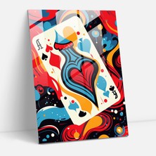 Popcas Kart Oyunları Duvar Süsü - Enerji ve Ev Dekorasyonu Için Kanvas Tablo