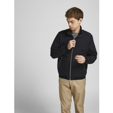 Jack & Jones Siyah Dik Yaka Bomber Ceket Polyester Hafif ve Dayanıklı Tasarım -12204277