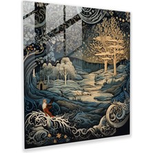 Popcas Rönesans Efsane Cam Tablo - Rönesans Cam Duvar Sanatı Duvar Dekorasyonu