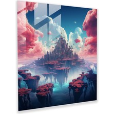 Popcas Dünyanın En Güzel Manzaraları - Gerçeküstü Fantezi Cam Tablo - Dünyanın En Güzel Manzaraları Cam Duvar Sanatı Fantezi Manzara Cam Sanatı