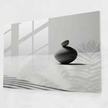 Popcas Zen Bahçesi Cam Duvar Sanatı - Zen Bahçesi Cam Tablo Minimalist