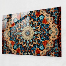 Popcas Kaleydoskopik Türk Halı Deseni Cam Duvar Sanatı - Türk Halısı Büyüleyici Görsel Deneyim Kaleydoskopik Etki Cam Duvar Sanatı