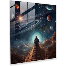 Popcas Yıldız Haritası - Göksel Yolculuk - Cam Tablo Duvar Sanatı