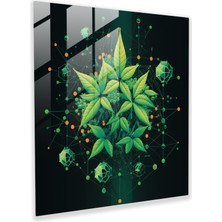 Popcas Bitki Sanatı - Cam Tablo - Bitki Cam Sanatı Görsel Olarak Çarpıcı Ev Dekorasyonu