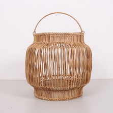 Mylamp Rota Rattan Mumluk 33X30X40