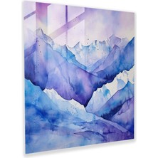 Popcas Kış Masalı Cam Tablo - Kış Ev Dekorasyonu Cam Sanat Cam Duvar Sanatı