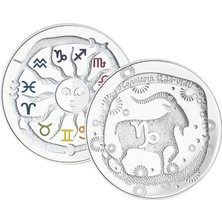 Rimagold Oğlak Burç Madalyası 16,6 gr 999 Ayar Gümüş Sikke Coin Zarif Tasarım