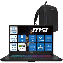 Msı Katana 17 Hx B14WFK-217TR 14. Nesil Intel İ9-14900HX 128GB Ddr5 4tb SSD 8GB/RTX5060 115W 17.3" Qhd (2560*1440), 240Hz IPS Windows 11 Pro Taşınabilir Bilgisayar. W217TRP30128G + Zettaçanta