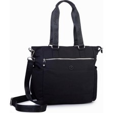 Nas Bag Kadın Spor Geniş Hacimli Hafif Omuz ve Çapraz Çanta Siyah