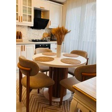 Güneş Model 90 Çaplı 75 cm Yükseklikli (36MM Kalın Kenarlı) (Sandalye Yok) Yuvarlak Yemek Masası