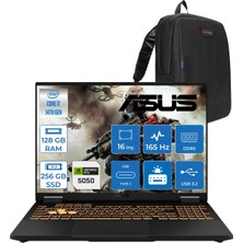 Asus Tuf Gaming F16 FX608JHR 14. Nesil Intel I7-14650HX 128GB Ddr5 256GB SSD 8GB/RTX5050 115W 165Hz 16"wuxga Fhd+ 300NITS IPS Freedos Gaming Bilg. WRV055F26128G + Zettaçanta