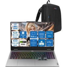 Lenovo Loq Intel Core I7-13700HX 128GB Ddr5 512GB SSD 8GB/RTX5060 100W Gddr7 15.6" Fhd (1920X1080) IPS 300NITS 144Hz Gsynic WIN11PRO Gaming BILG.83JE00LFTRP27128G + Zettaçanta