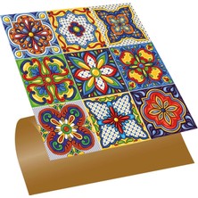 Kendinden Yapışkanlı Fayans Karnaval Karo Desenli Pvc Karo 30X30 cm (11 Adet) 1m2