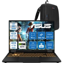 Asus Tuf Gaming F16 FX608JPR 14. Nesil Intel I7-14650HX 128GB Ddr5 4tb SSD 8GB/RTX5070 115W 165Hz 16"wqxga 2.5k 400NITS IPS Freedos Gaming Bilg. WQT070F30128G + Zettaçanta