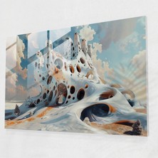 Popcas Salvador Dali'nin Eriten Mimarlık Cam Tablosu - Surrealizm Kanvas Tablo