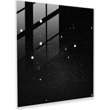Popcas Modern Takımyıldızlar Cam Tablosu - Yıldız Haritası Modern Sanat Minimalist Cam Tablo