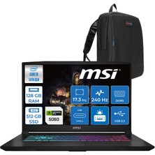 Msı Katana 17 Hx B14WFK-217TR 14. Nesil Intel İ9-14900HX 128GB Ddr5 512GB SSD 8GB/RTX5060 115W 17.3" Qhd (2560*1440), 240Hz IPS Freedos Taşınabilir Bilgisayar. W217TRF27128G + Zettaçanta