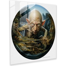 Popcas Gollum'un Masalsı Cam Tablosu - Yüzüklerin Efendisi Duvar Dekorasyonu Ev Dekorasyonu